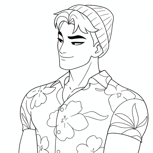 KPop Demon Hunters New Saja Boys Coloring Page