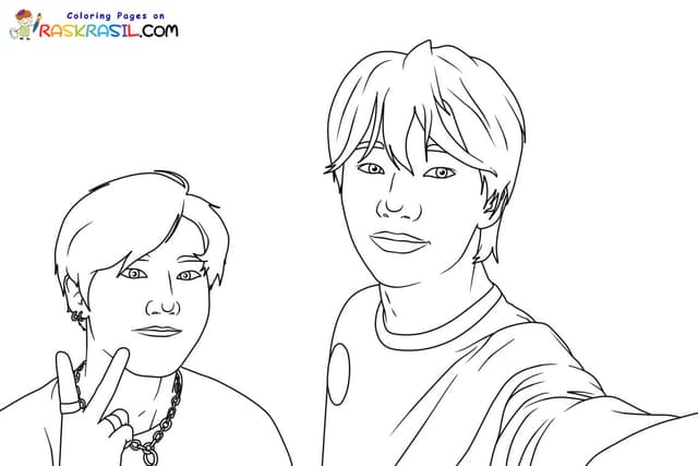 Saja Boys KPop Coloring Pages - Design 10
