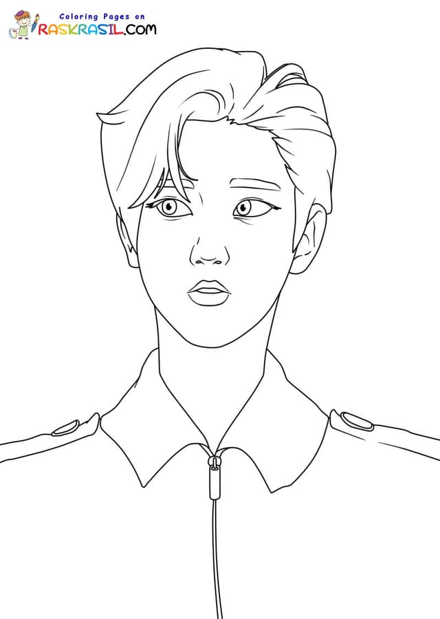 Saja Boys KPop Coloring Pages - Design 2