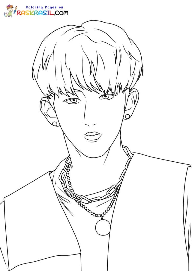 Saja Boys KPop Coloring Pages - Design 3
