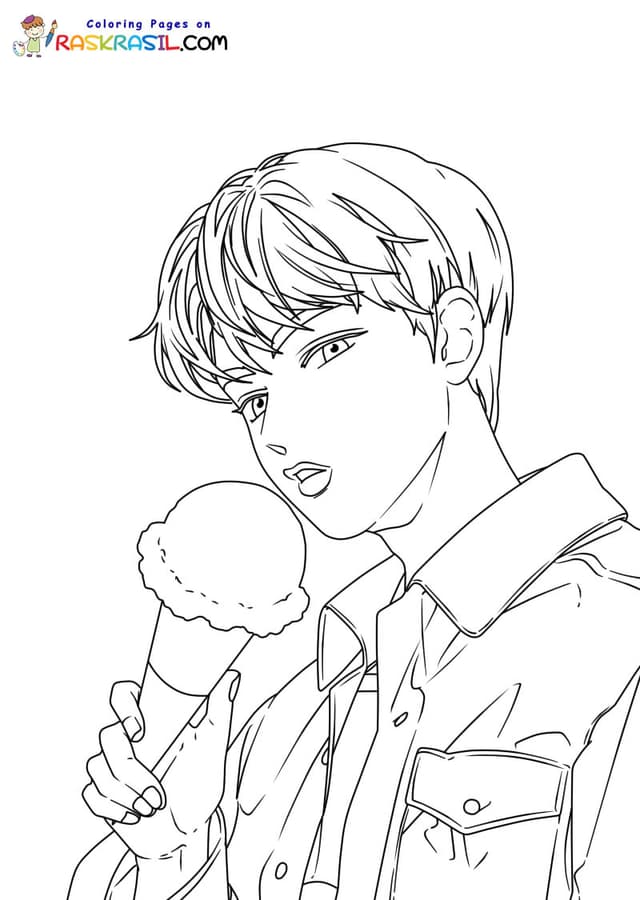 Saja Boys KPop Coloring Pages - Design 4