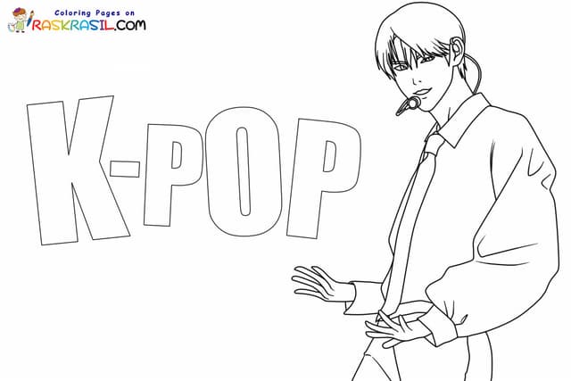 Saja Boys KPop Coloring Pages - Design 6