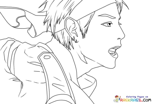 Saja Boys KPop Coloring Pages - Design 8
